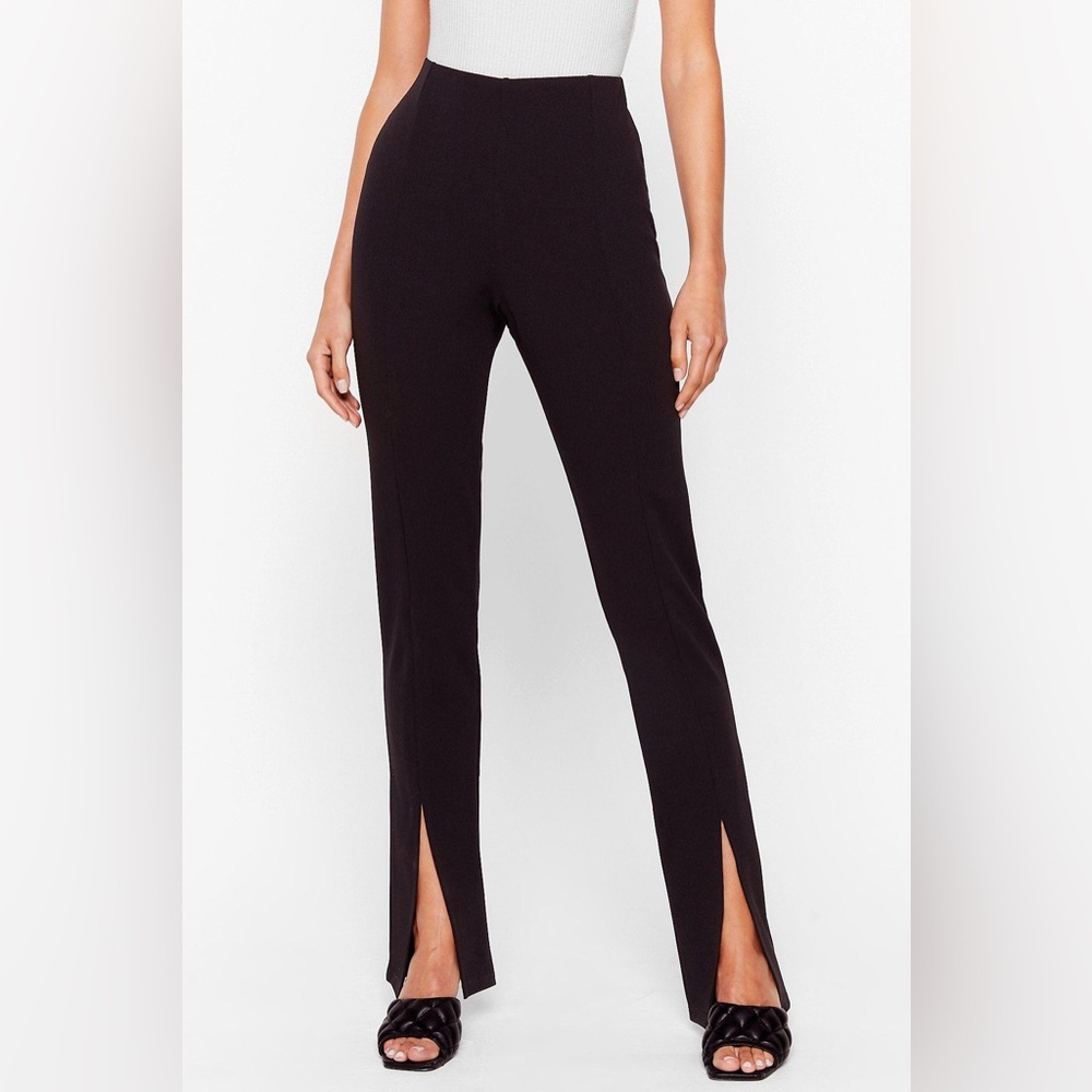 Nasty Gal split hem high waisted pants